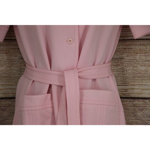 VINTAGE Empress of Dallas Womens Size Medium Midi Button Up Dress Pink - Picture 4 of 8